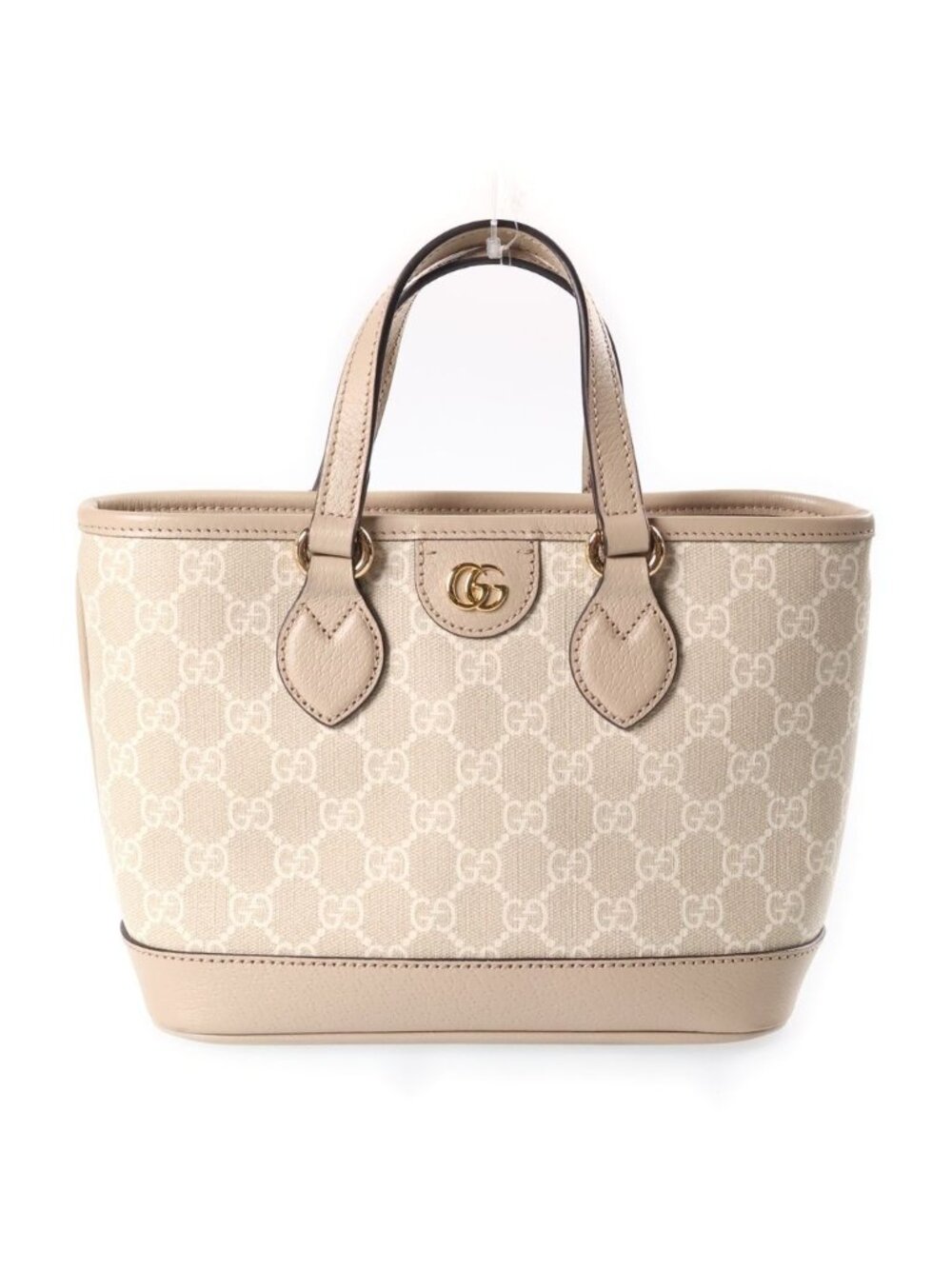 Gucci GG Supreme Ophidia Small 2-Way Shoulder Bag Tote Ivory Leather Gold